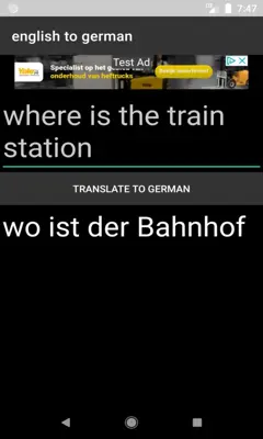 english to german translator android App screenshot 1